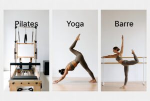 Pilates apparatus, yoga mat, barre